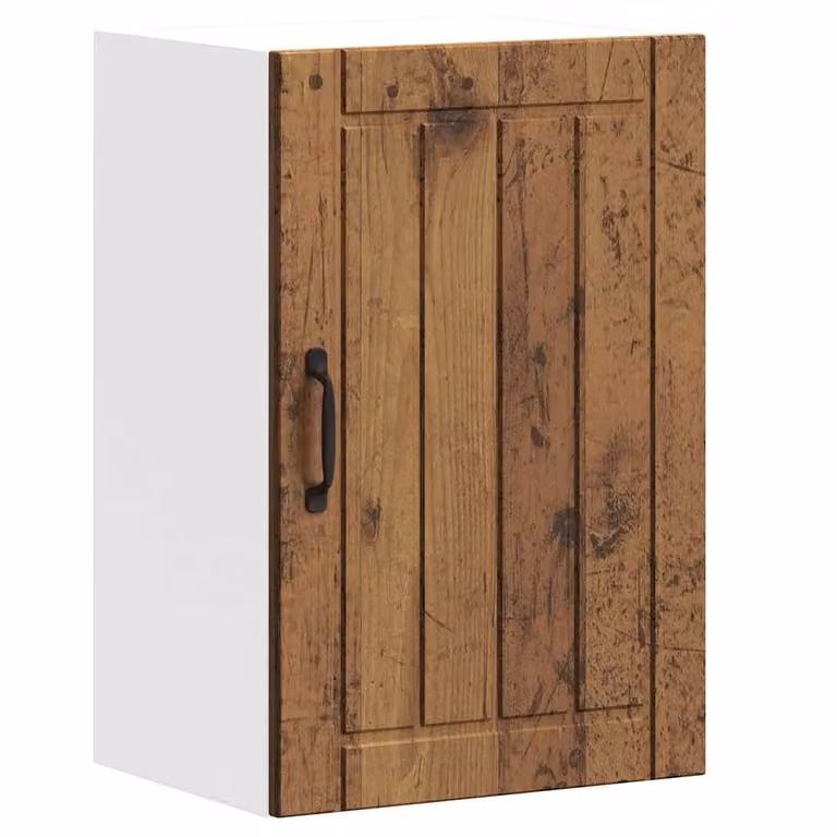 Berkfield Home Lucca Kitchen Wall Cabinet in Brown with Glass Doors