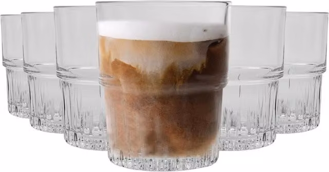 Duralex Stackable Transparent Glass Tumblers, 160 ml, Pack of 12