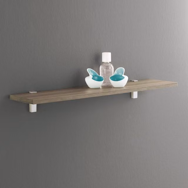 RBUK Brown Particleboard Wall-Mounted Shelf Board, Width: 60 cm