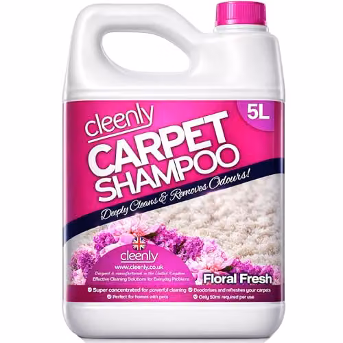 Cleenly Carpet Shampoo Cleaner Solution Floral Fresh Pink 5 l