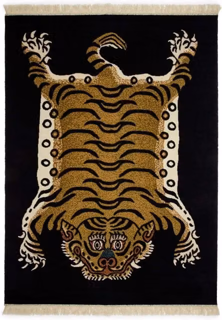 House of Hackney SABER Rectangular Wool Rug in Black