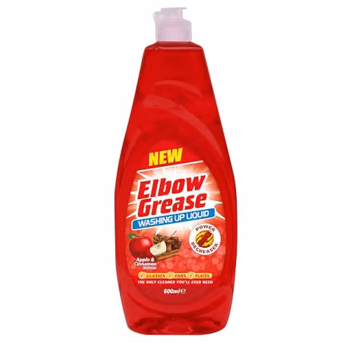 Elbow Grease Washing Up Liquid Power Degreaser Apple and Cinnamon 600ml – 1