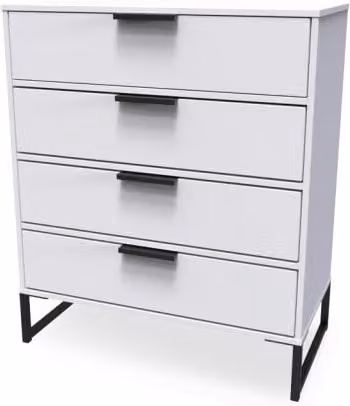 Welcome Furniture Diego 4 Drawer Chest of Drawers in White