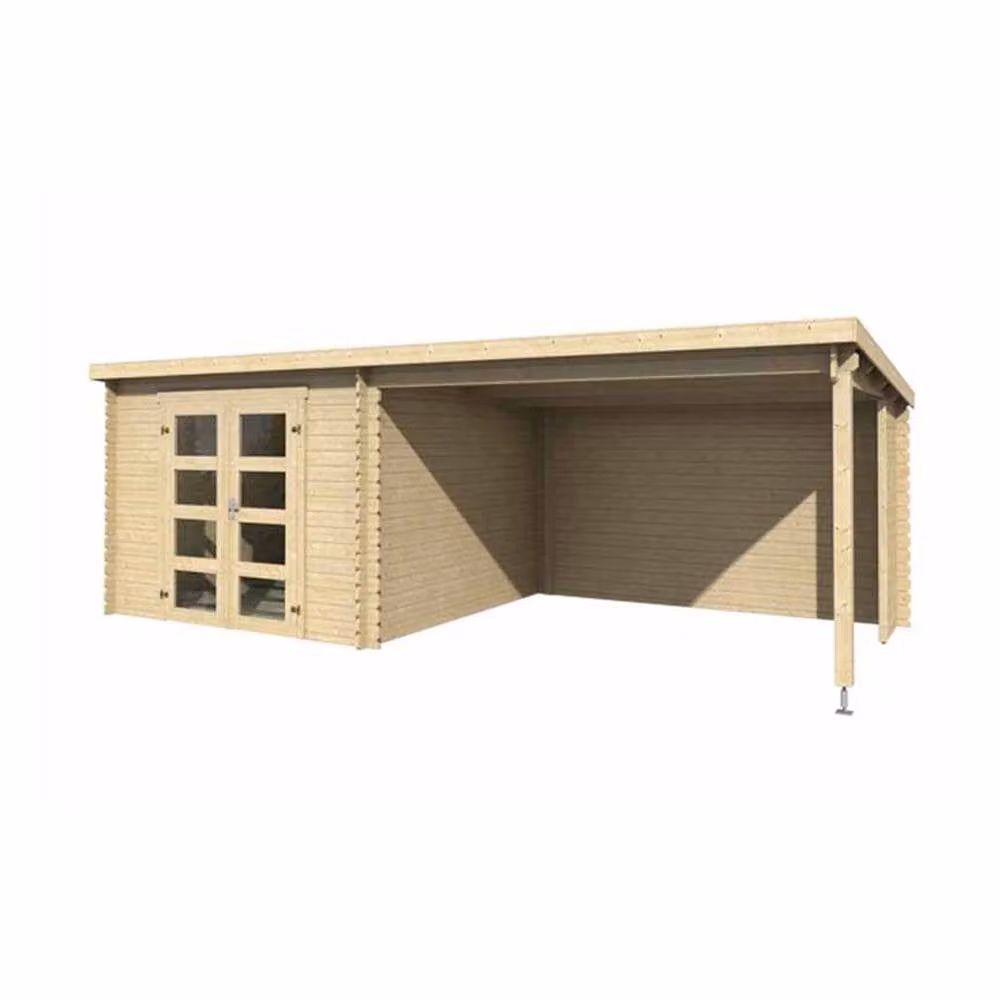 Lasita Maja Ltd Novia275 Plus Log Cabin Garden Room and Home Office in Beige, L: 620 cm, W: 308.9 cm, H: 210.9 cm – 2