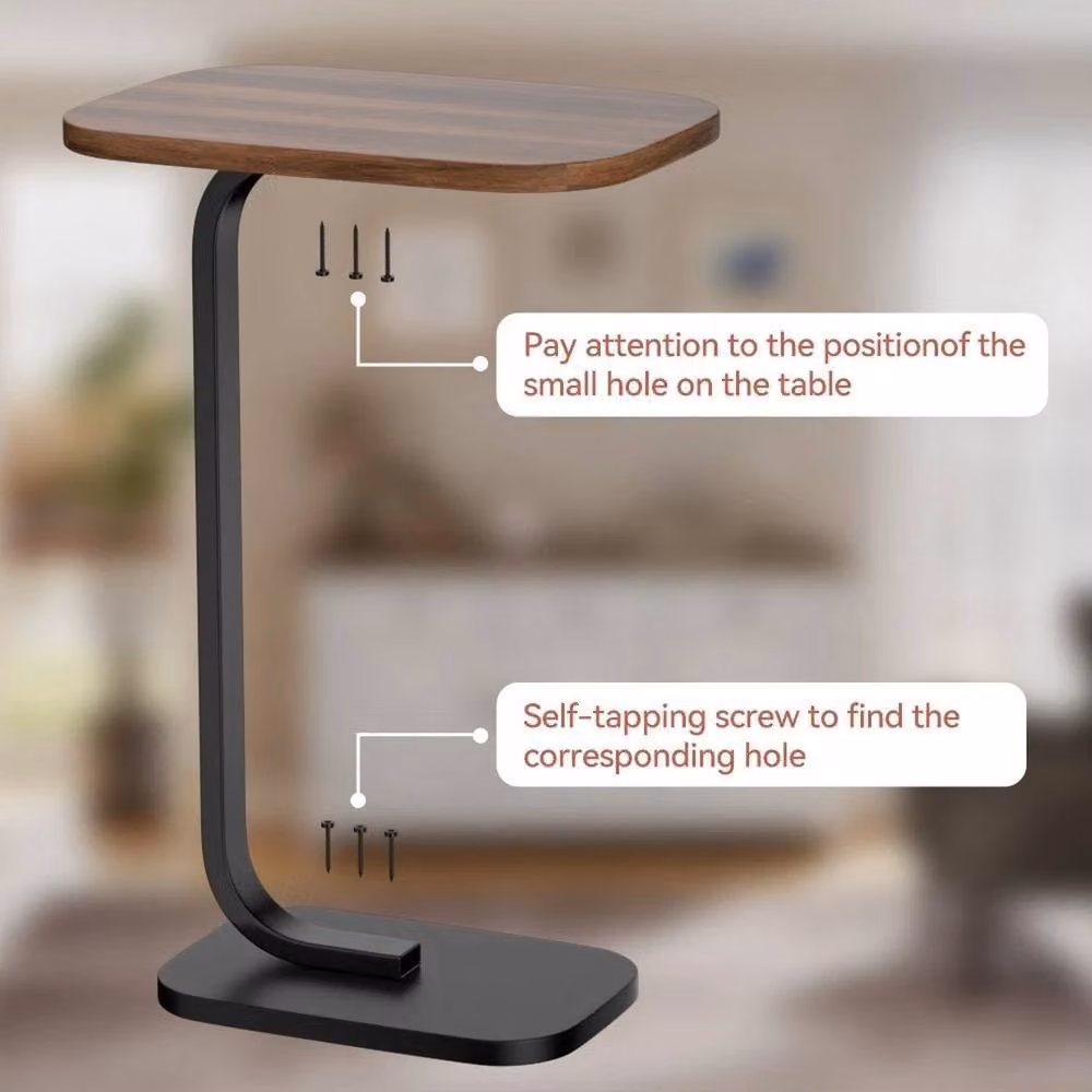 NESTLUNE Small Multifunctional Side Table in Brown, W/D/H: 15 x 15 x 100 cm – 4