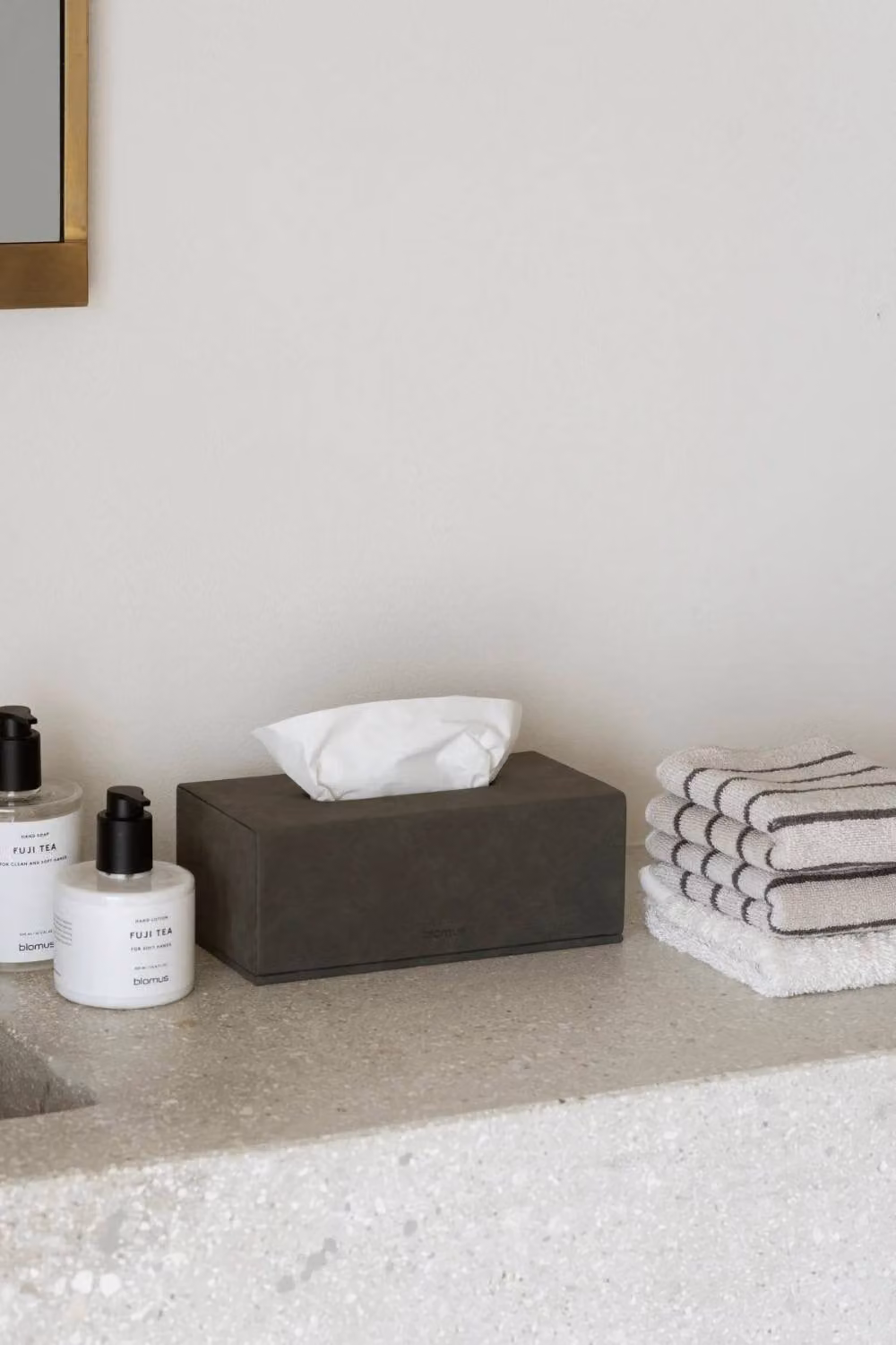 Blomus ARTO Set of 2 Fluffy Cotton Guest Towels in Grey, W: 30 cm x H: 50 cm