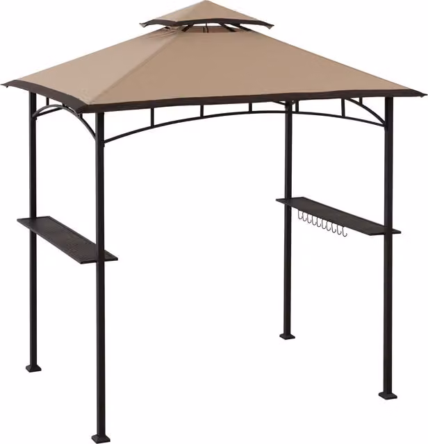 Sunjoy LINAS Grill Gazebo in Candied Ginger with Orange and Beige Steel Frame