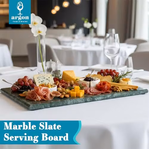 Argon Tableware Black Marble Serving Board, 33 cm Diameter