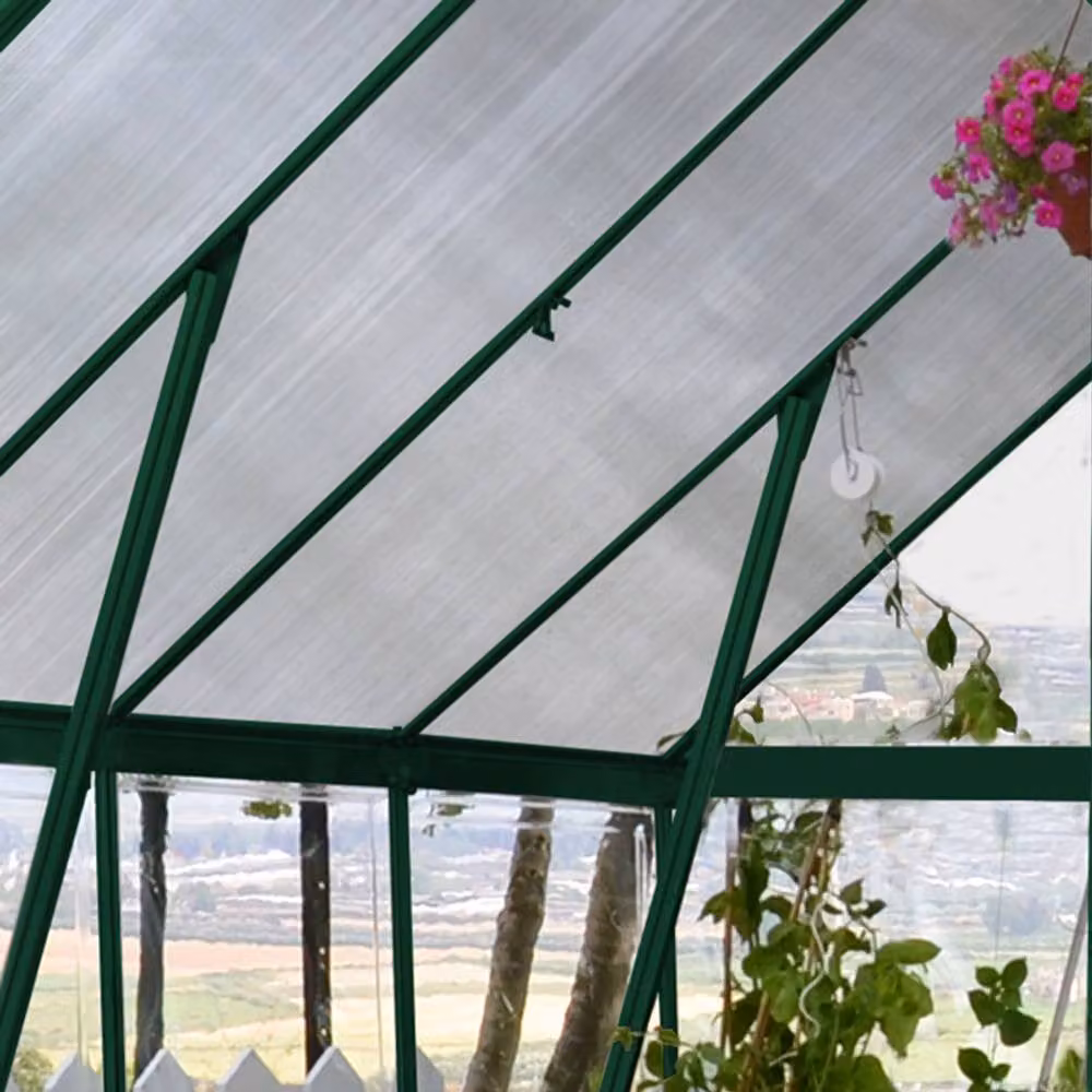 Palram Greenhouse Balance Polycarbonate in Green, W244 x D607 x H229 cm – 2