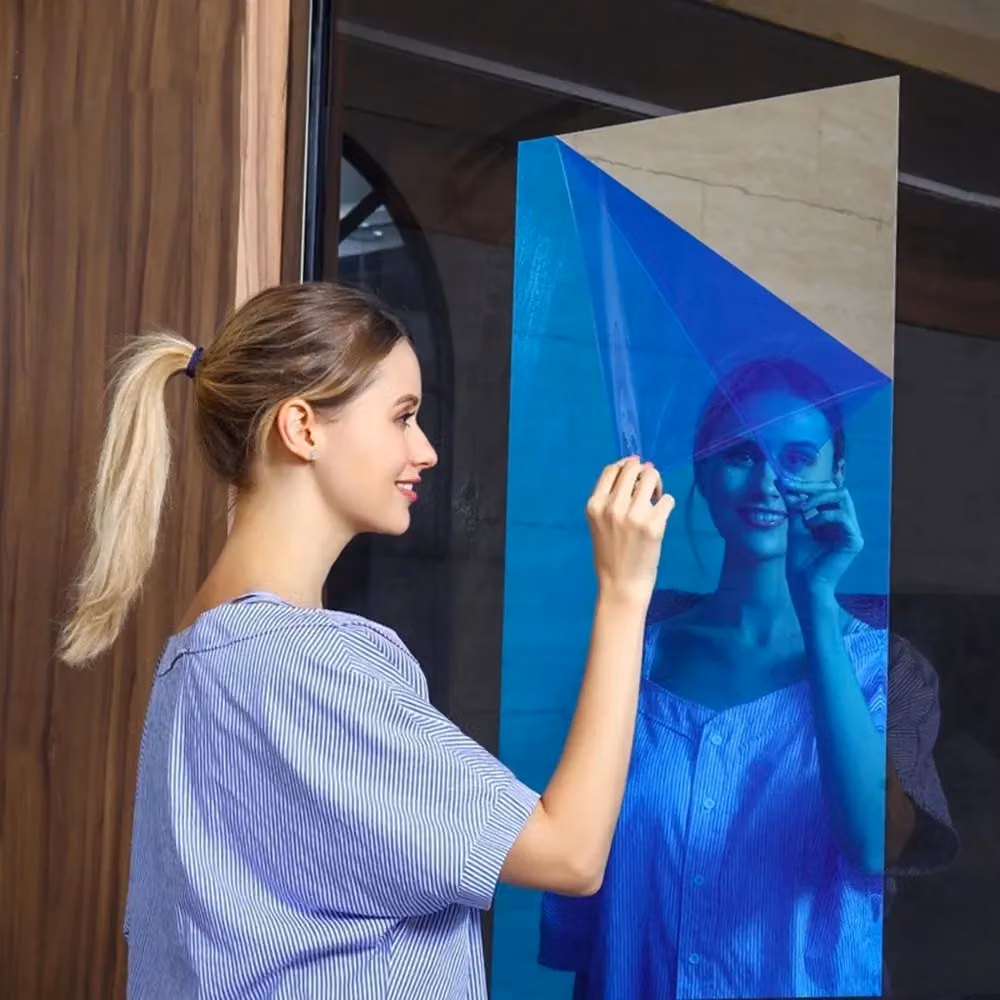 Hinsinc Self-Adhesive Mirror Wall Sticker Roll in Silver and Transparent, W: 152.4 cm x H: 60 cm – 2