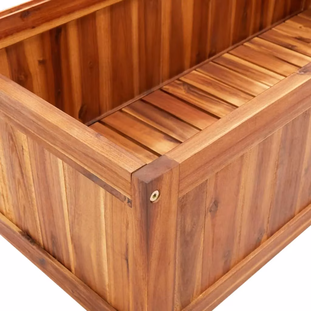 Berkfield Home Raised Bed with Trellis in Brown Solid Acacia Wood W/D/H: 85 x 38 x 150 cm – 3