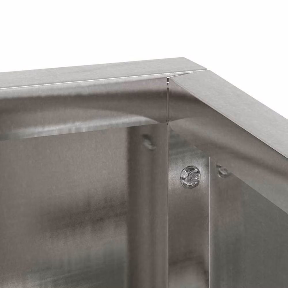 Berkfield Home Stainless Steel Planter in Silver, W: 80 cm, D: 80 cm, H: 50 cm – 4