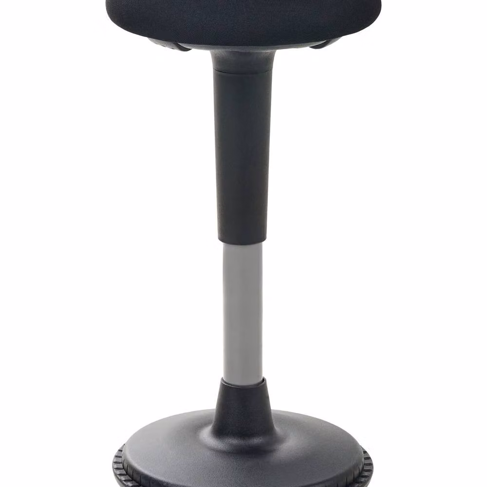 Wyld and Coco Adjustable Wobble Stool with Black Fabric and Steel Frame – 2