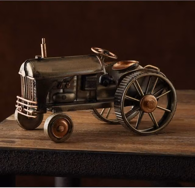 Harvey Makin Vintage Metal Tractor Ornament in Bronze