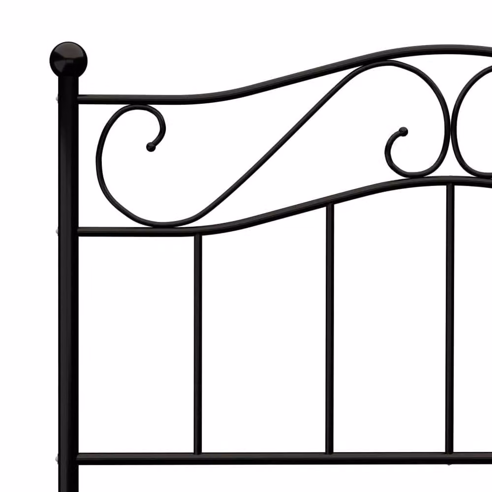 Berkfield Home Elegant Metal Bed Frame in Black, W/D/H: 90 x 200 cm – 2