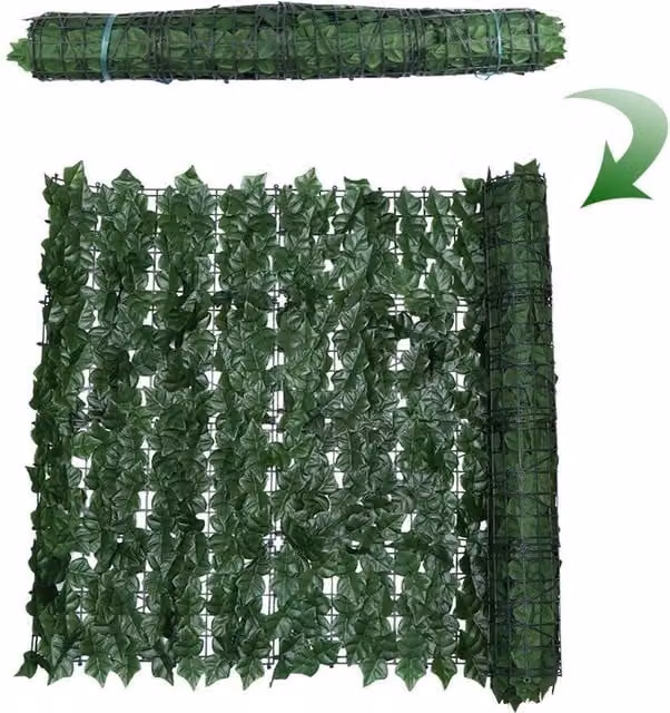 Nordara Green Artificial Ivy Hedge Privacy Screening Roll for Garden Fence or Wall-Mounted Use – 1