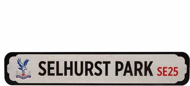 Crystal Palace FC Deluxe Stadium Plaque in Blue, Black and White