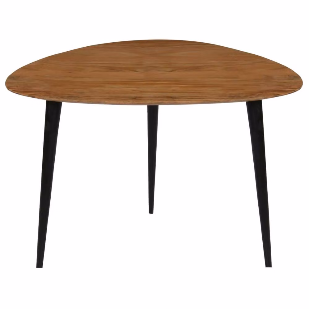 Berkfield Home Beautiful 3 Piece Nesting Coffee Table Set in Brown Solid Acacia Wood – 2