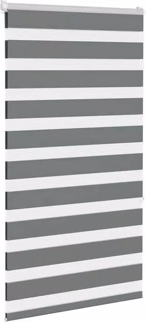 Berkfield Home Elegant Zebra Blind in Dark Grey, W: 85 cm, H: 150 cm – 1