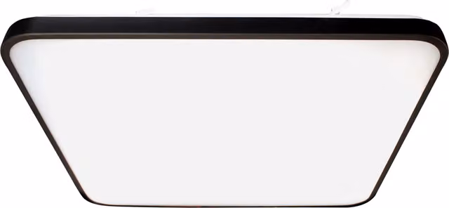 Milagro Fabio Modern Rectangular LED Ceiling Lamp in Black with Glass and Included Bulb (35W)