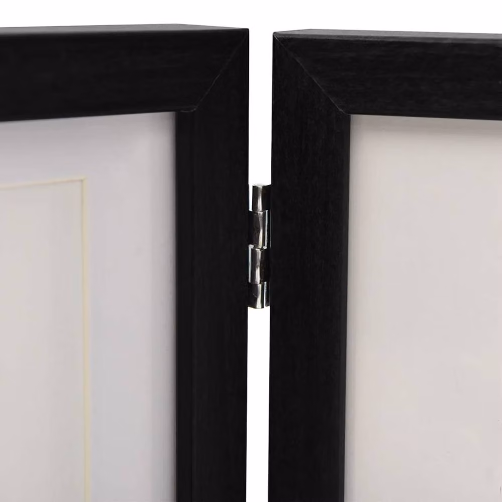 Berkfield Home Trifold Photo Frame Collage in Black, W: 28 cm, H: 18 cm – 5