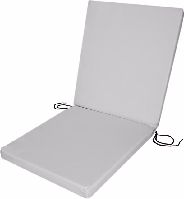 Roseley Water Repellent Low Back Rectangular Chair Pads in Silver Grey