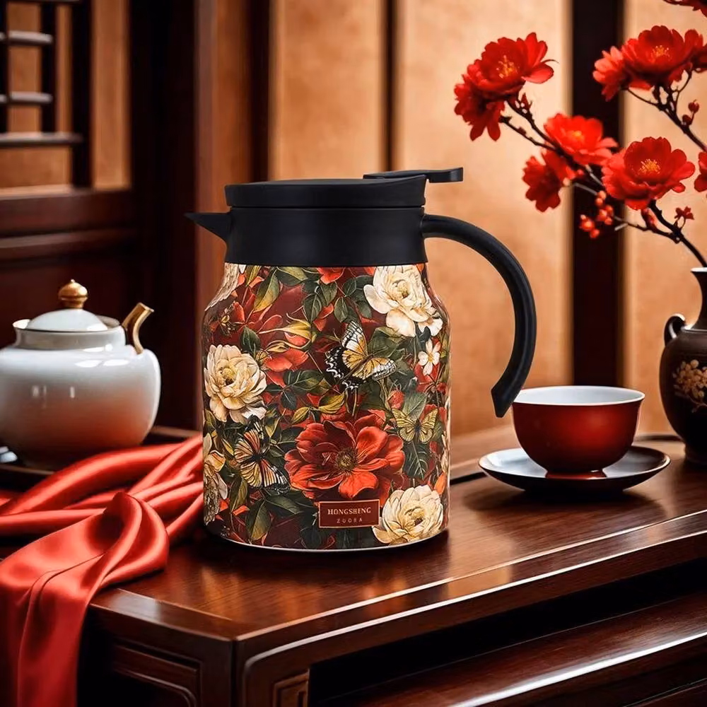 Spetlek Red 1000ml Double Walled Stainless Steel Vacuum Teapot – 3