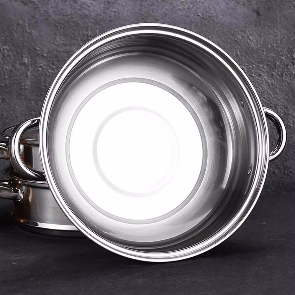 EONLION 3 Tier Stainless Steel Steamer Pot in Silver, 28 cm – 2