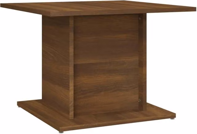 Berkfield Home Modern Square Coffee Table in Brown Oak, W: 55.5 cm, D: 55.5 cm, H: 40 cm – 1