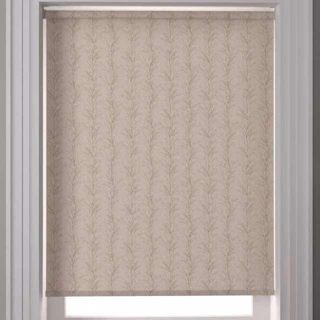 Terrys Veneto Made to Measure Semi-Transparent Floral Roller Blind in Beige