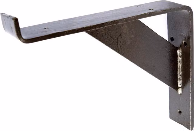 Hammer and Tongs Powder-Coated Iron Gallows Style Scaffold Board Shelf Bracket, Black or Grey, W/D/H: 24.0 x 24.0 x 24.0 cm