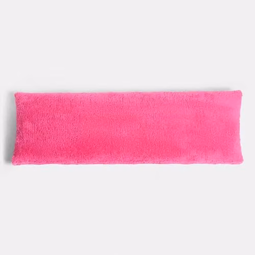 OHS Teddy Fleece Bolster Pillow in Pink, W/D/H: 137 x 40 x 40 cm – 2
