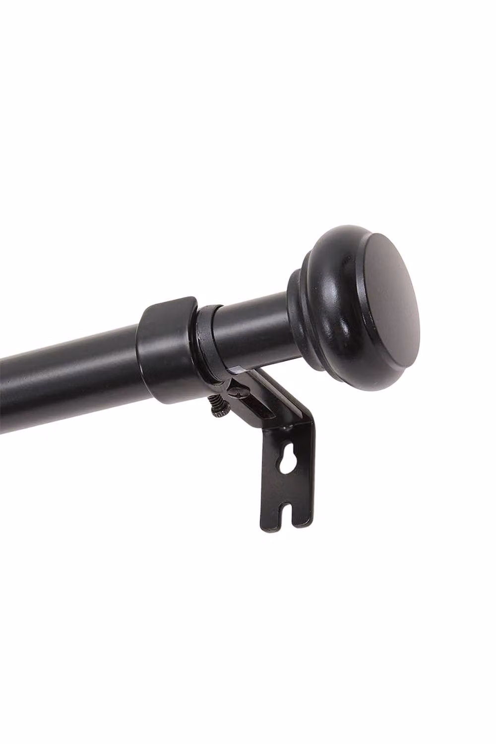 Living and Home Black Aluminium Alloy Telescopic Curtain Rod with Brackets – 6