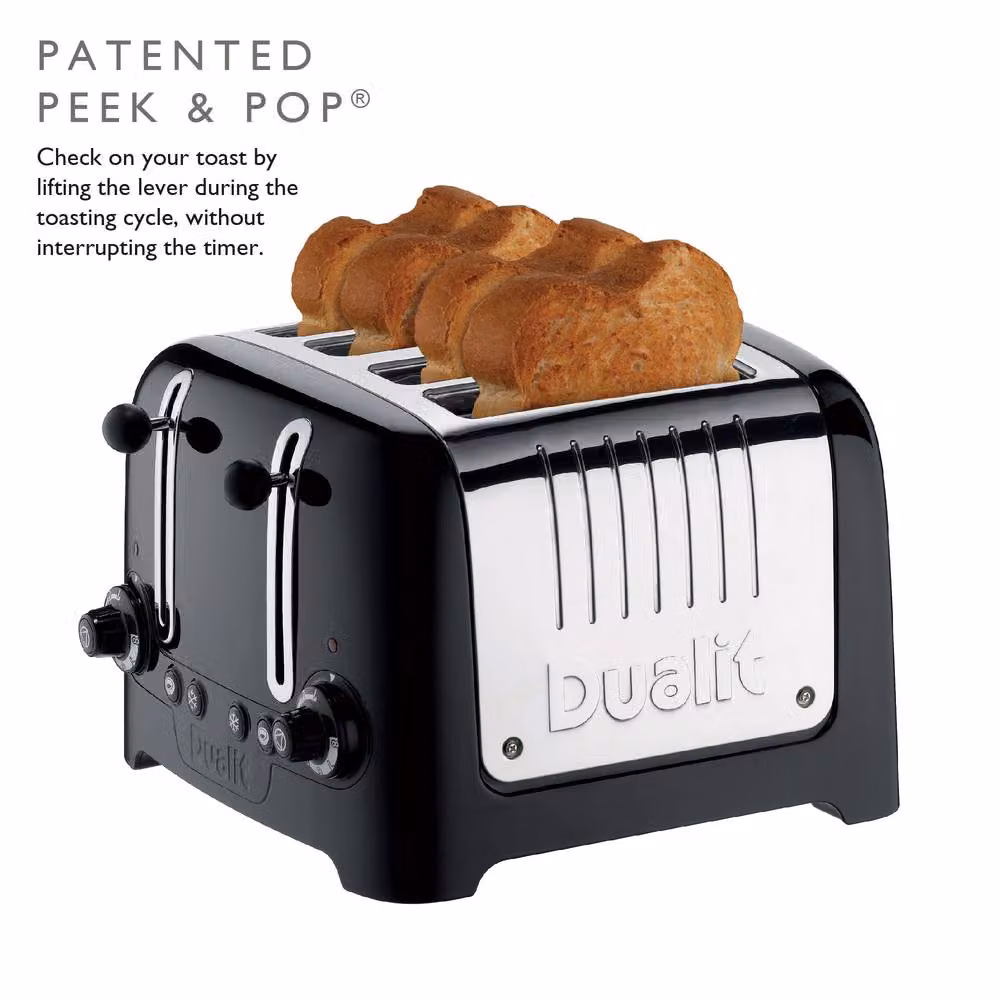 Dualit 4 Slot Lite Toaster in Black – 3