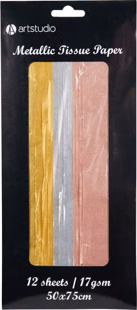 Art Studio Metallic Tissue Paper in Gold, Silver, Pink and Multicolour