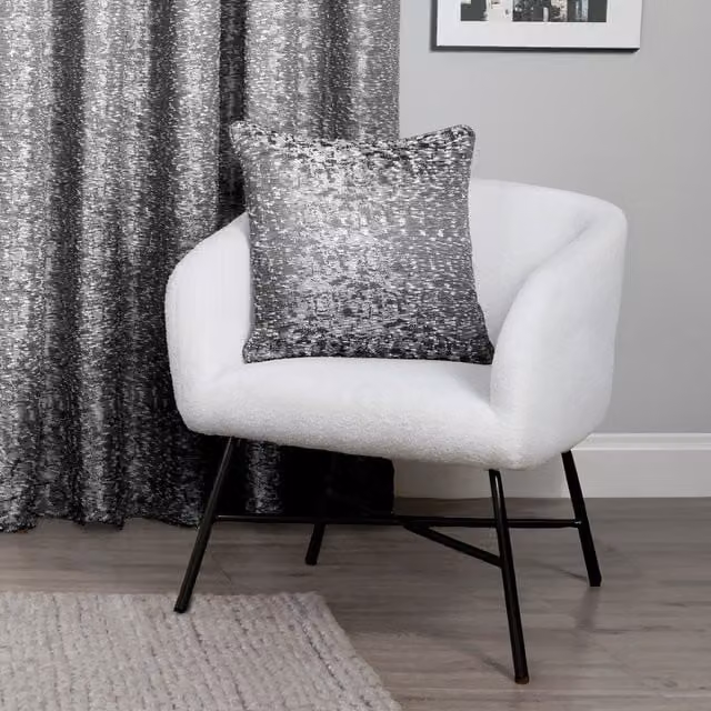 Divante Maison Plush Square Cushion in Silver