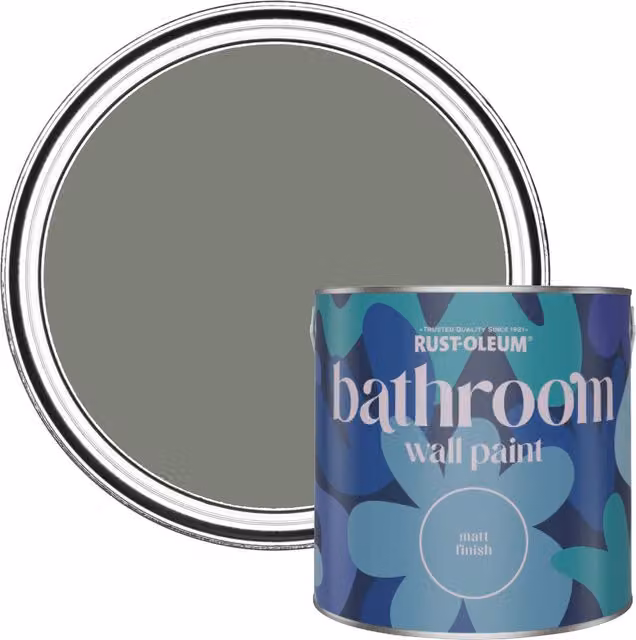 Rust-Oleum Green Matt Water-Based Bathroom Wall and Ceiling Paint, 2.5L – 4