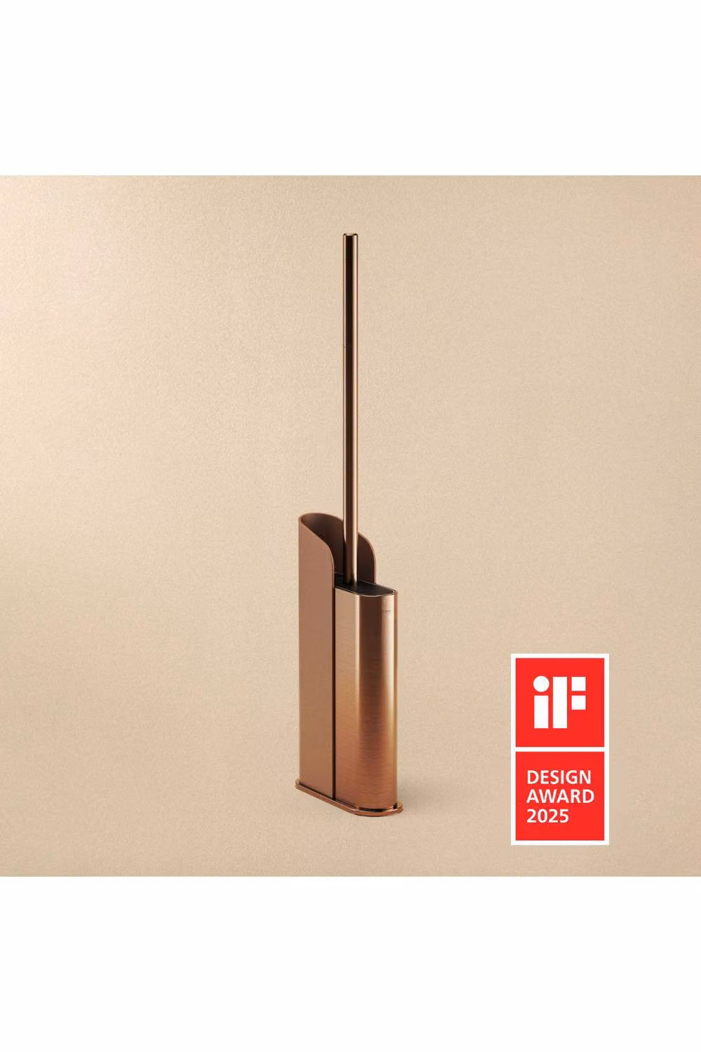 Cosmic Silicone Toilet Brush with Self-Adhesive Floor Mount in Copper PVD Gold – 2