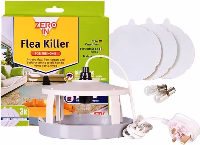 Zero In Home Flea Killer Lamp Trap - Grey