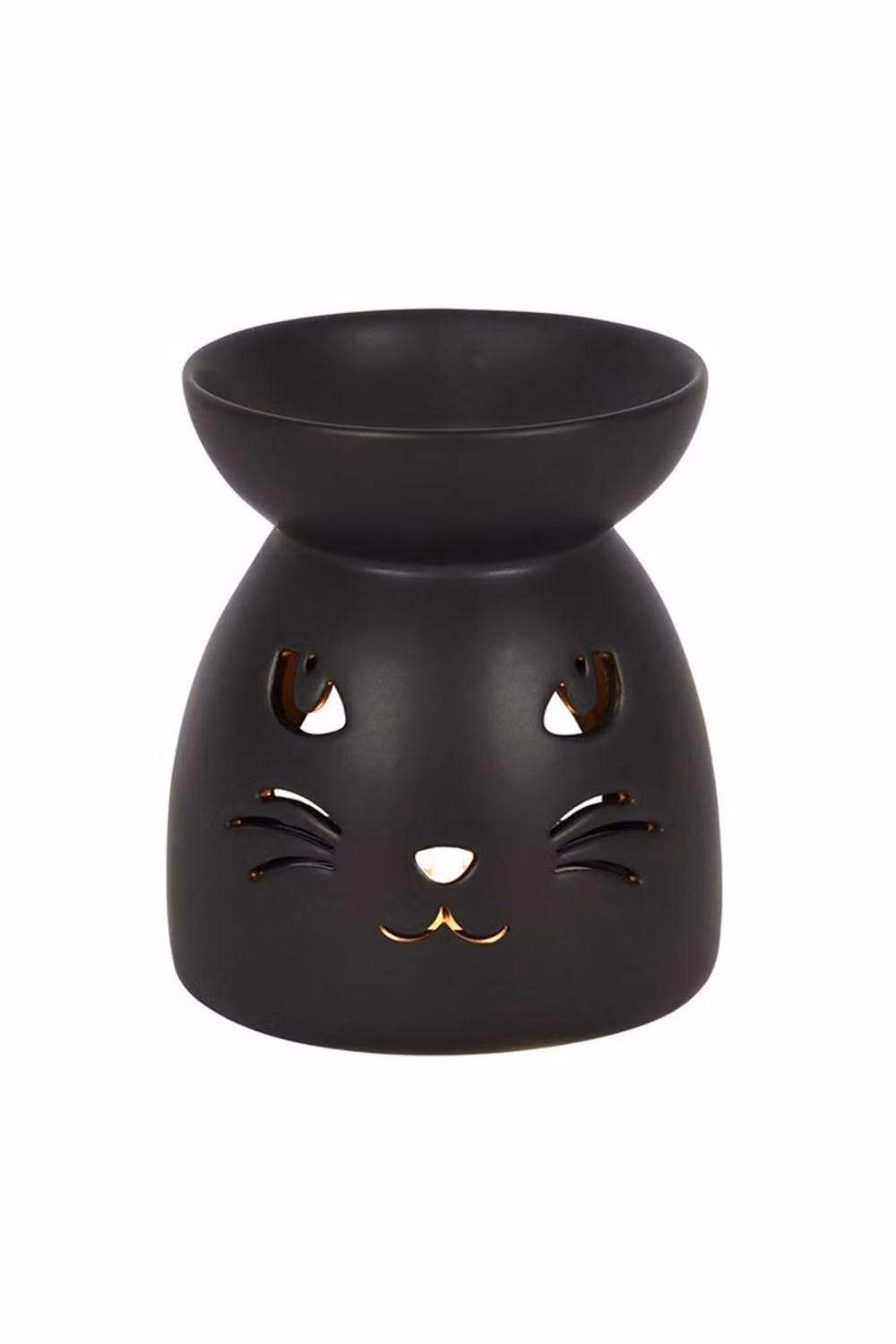 KDMD Black Cat Cut Out Ceramic Wax Melt Oil Burner in Black – 2