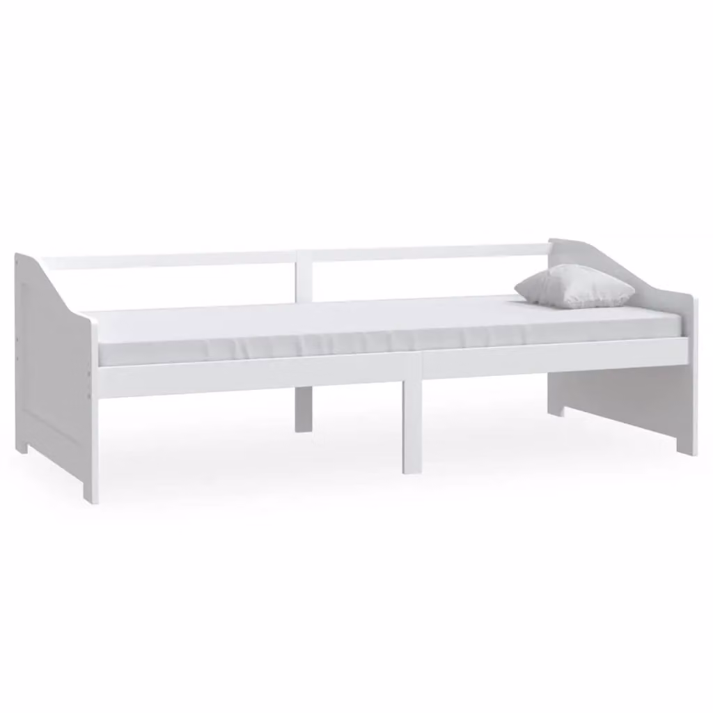Berkfield Home 3-Seater Day Bed in White Solid Pinewood, W/D/H: 200 x 90 x 90 cm – 2