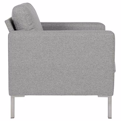 DHP Fabry Modern Upholstered Armchair in Grey Fabric – 3