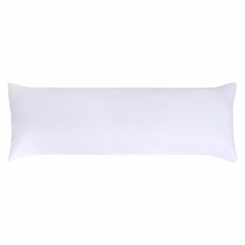 OHS Microfibre Bolster Pillow in White for Back and Body Support