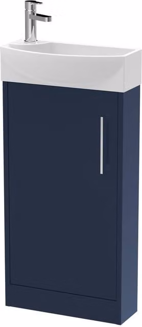 Balterley Midnight Blue Single Door Freestanding Bathroom Vanity Unit with Basin, W/D/H: 44 x 22 x 92.3 cm – 1