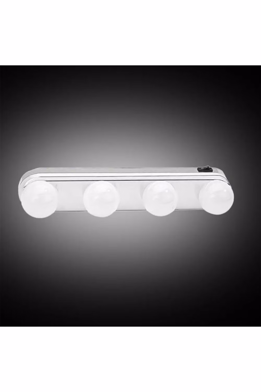 Living and Home Portable Cordless LED Makeup Mirror with 4 Adjustable Bulbs in Silver – 3