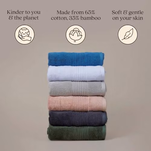 Misona Bamboo Bath Sheet in Silver Grey, 100 x 150 cm, 580GSM, Quick Drying and Fluffy – 2
