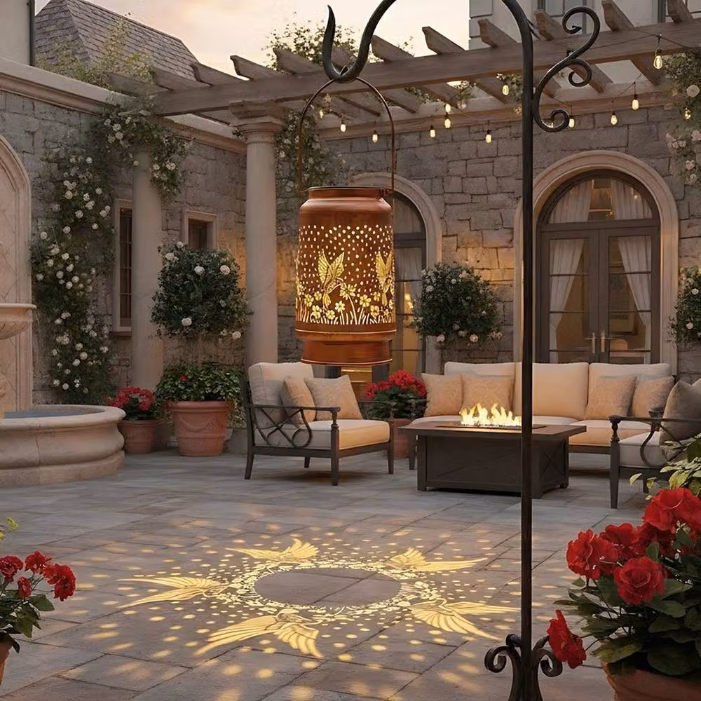 Kelvenix Solar Hummingbird LED Outdoor Wall Lantern in Bronze – 5