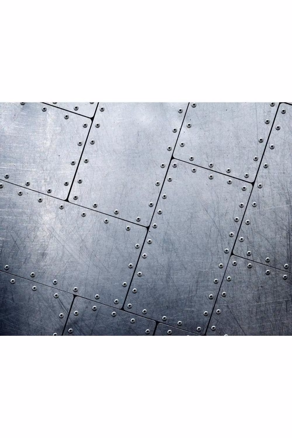 Origin Murals Tiled Metal Wall Mural in Grey, W: 300 cm, H: 240 cm – 2