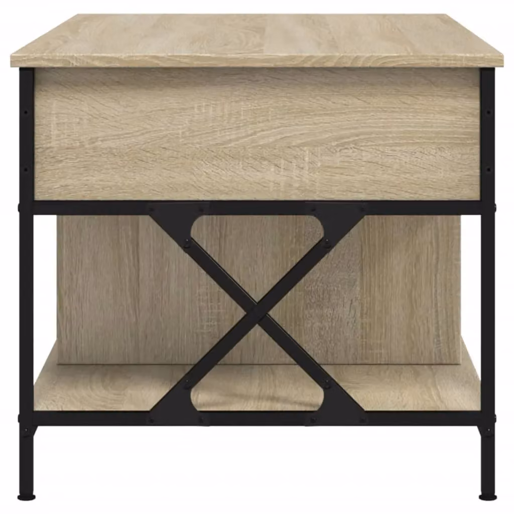 Berkfield Home Sonoma Oak Coffee Table in Brown with Lift Mechanism, W/D/H: 100 x 55 x 50 cm – 3