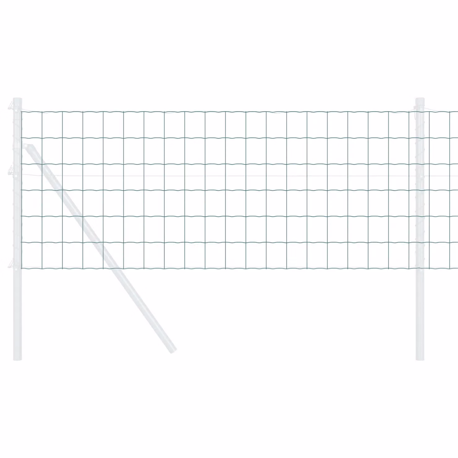 Berkfield Home Euro Fence Green PVC Coated Steel Fencing 0.6 x 50 m – 3